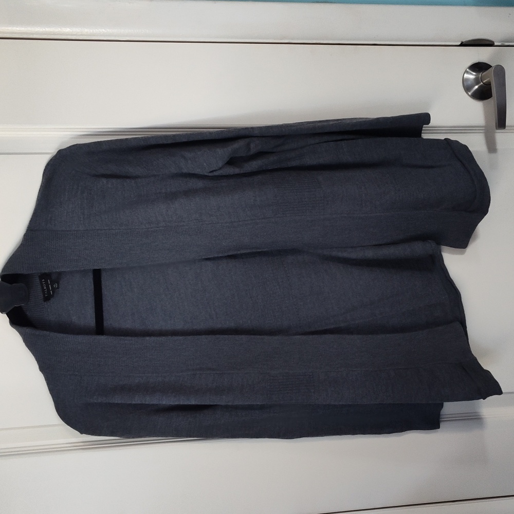 Talbots XL pure Merino wool charcoal gray sweater